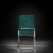 nolan silver dark green luxury dining chair