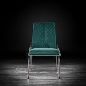 nolan silver dark green stylish dining chair