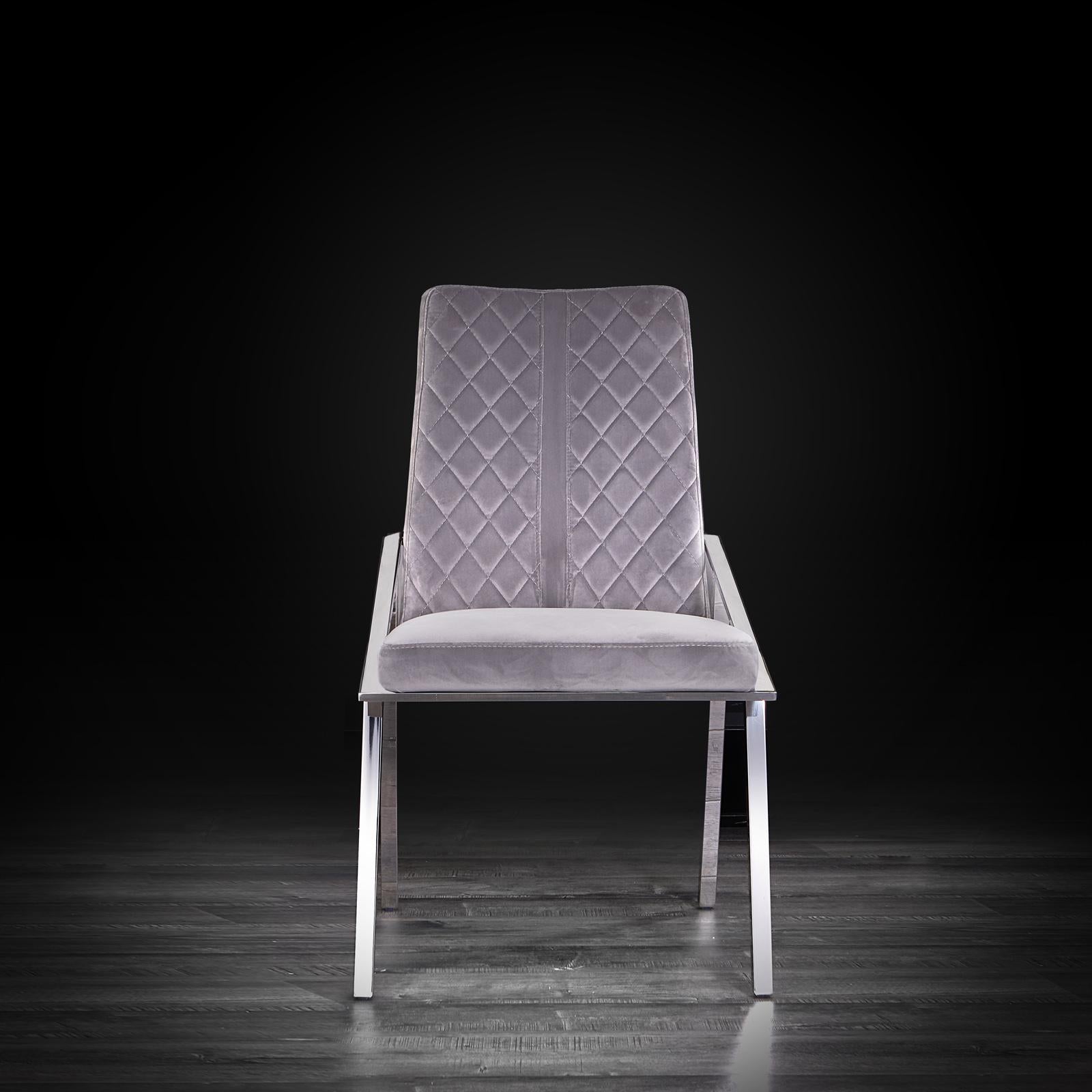 nolan silver gray modern dining chair