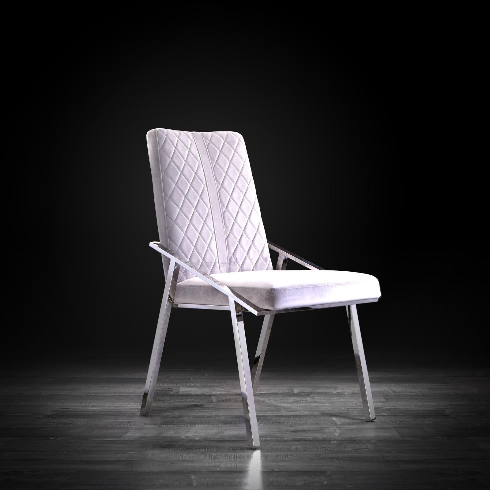 nolan silver gray stylish dining chair