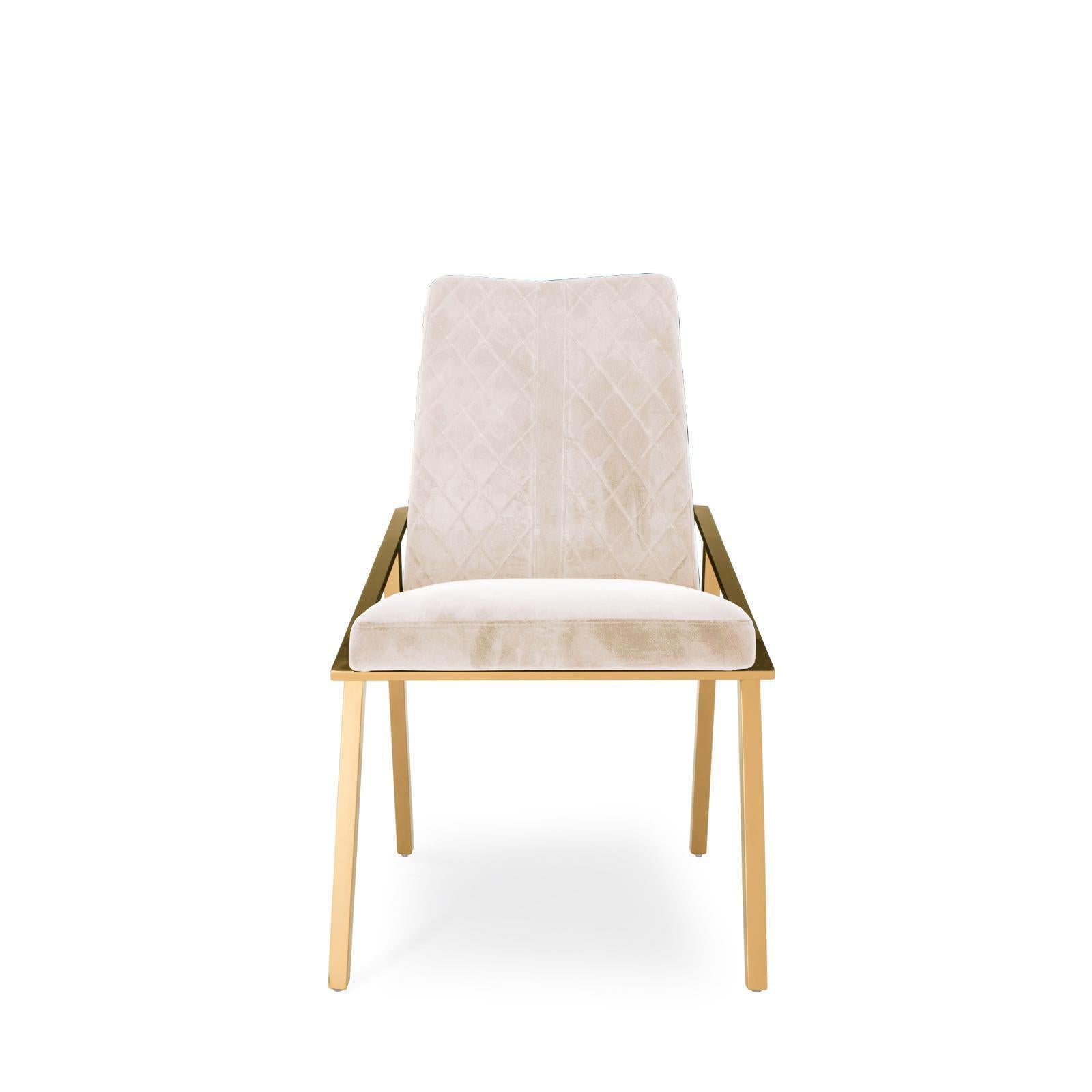 Nolan Titanium Gold Beige Dining Chair