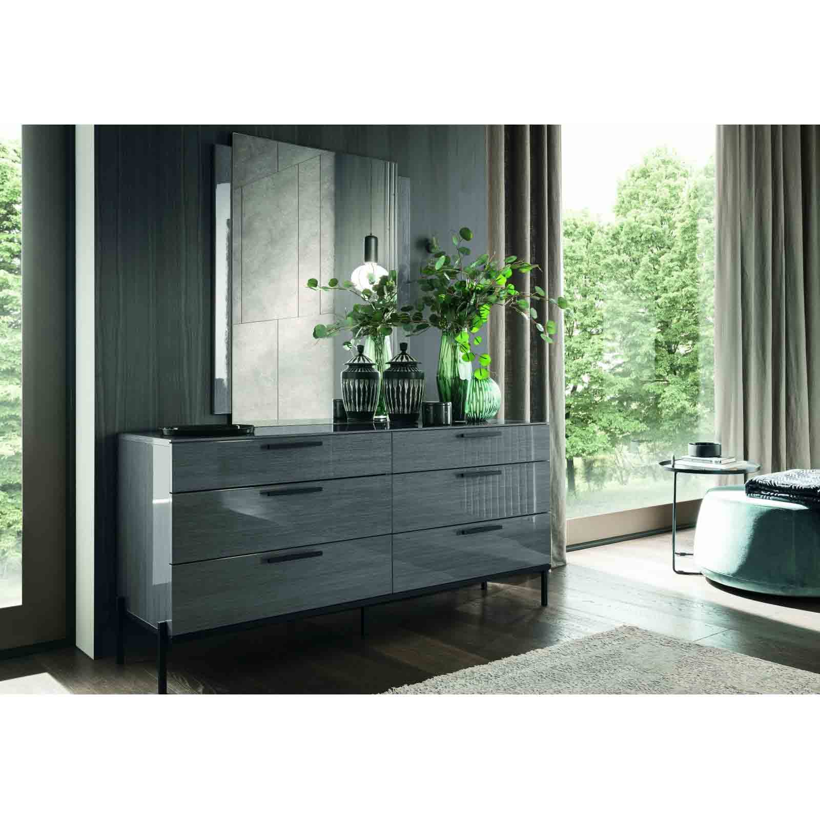 novecento 6 drawer modern dresser