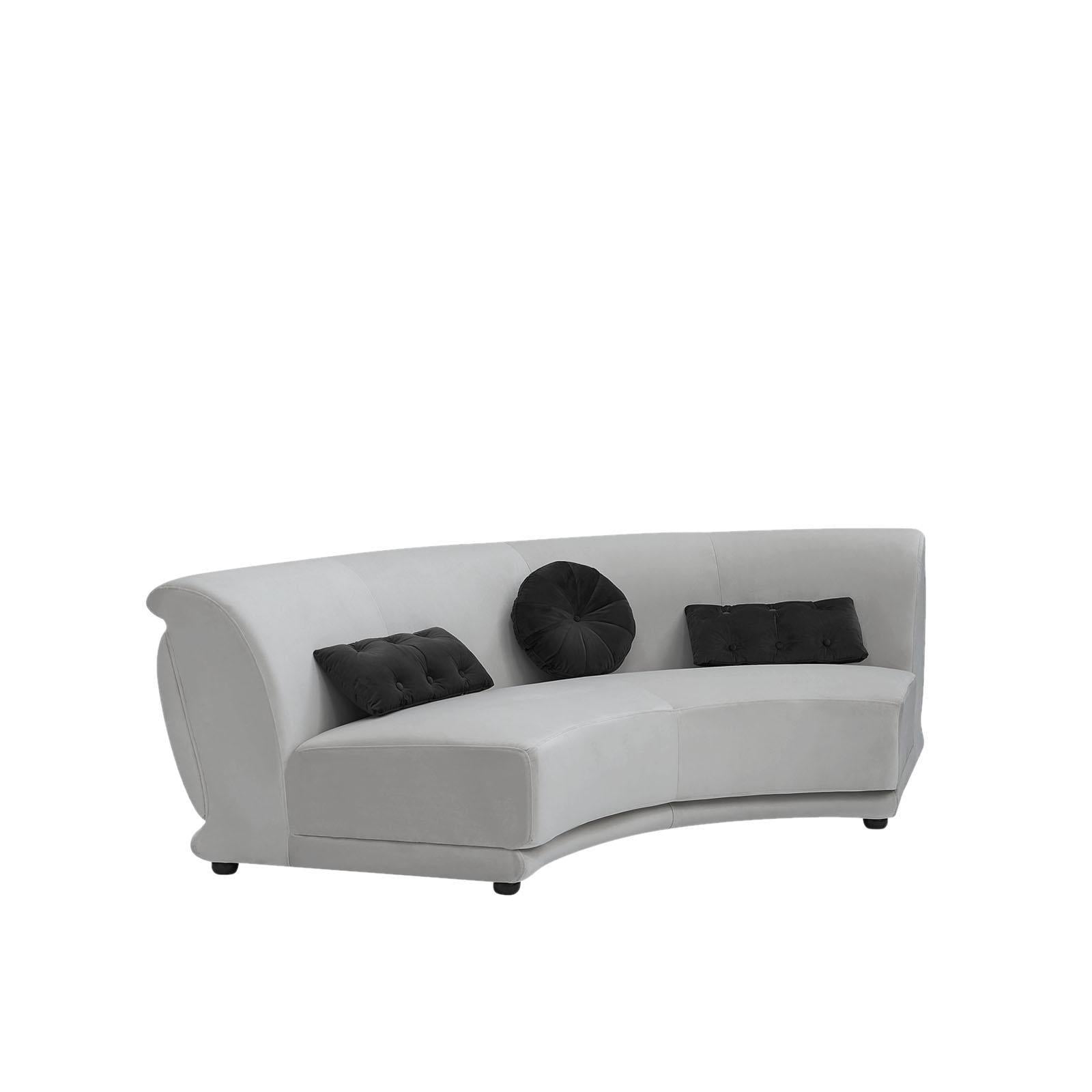 olivia light gray black modern 8 sectional