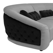 olivia light gray black stylish 9 sectional