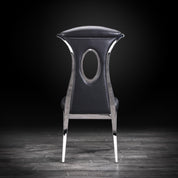 onyx black luxury dining chair