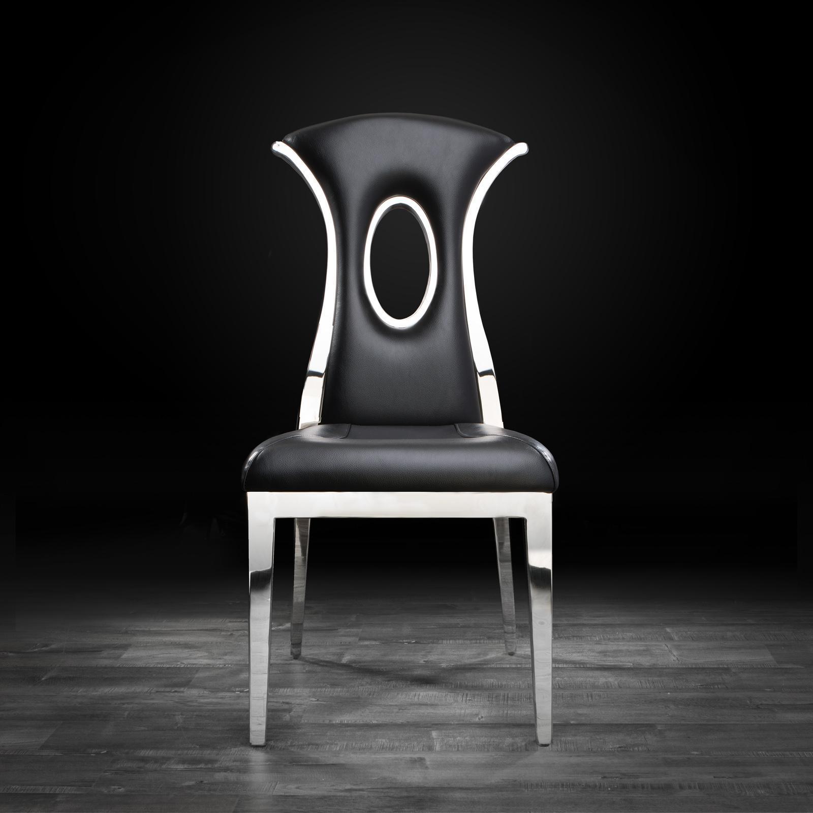 onyx black modern dining chair