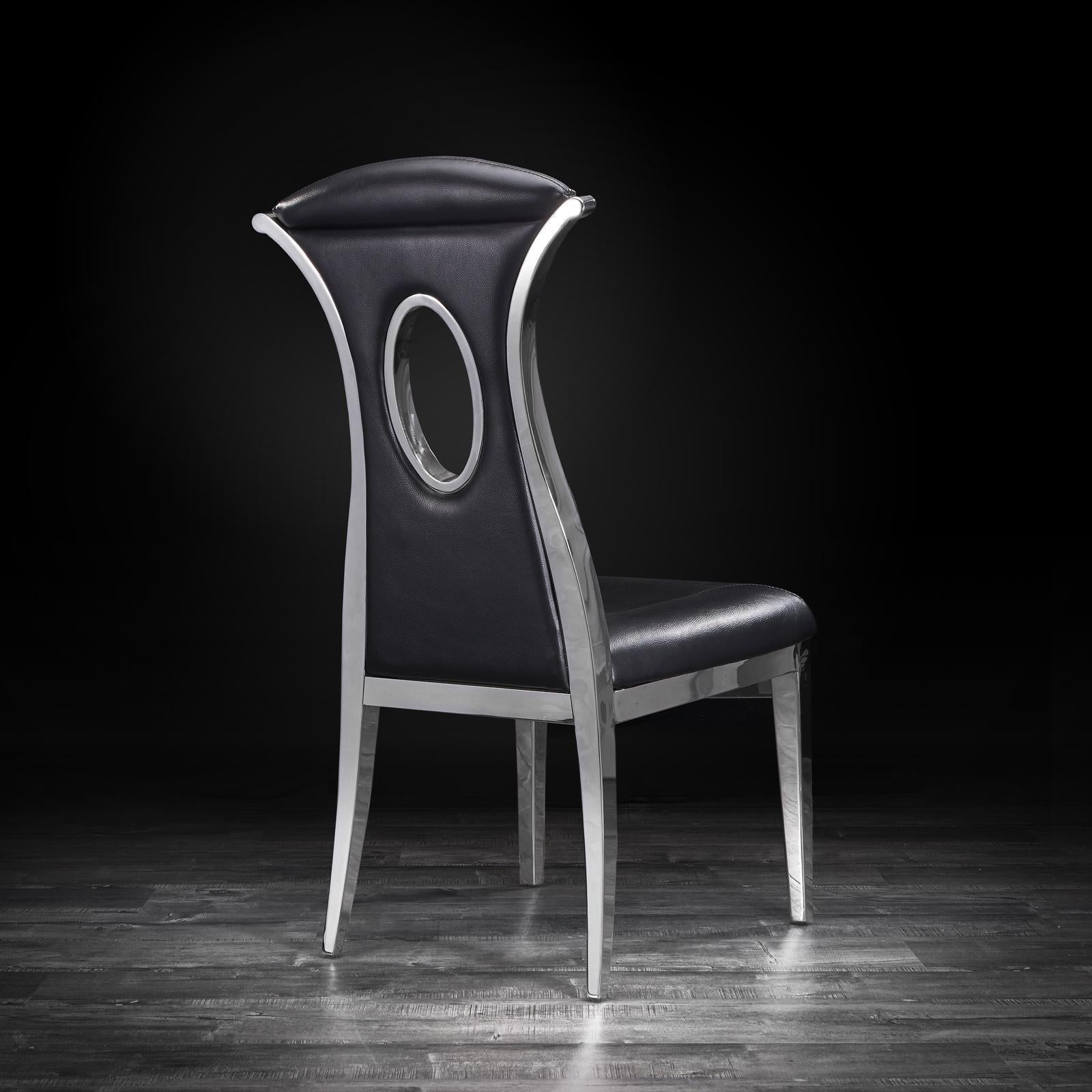 onyx black roberto grassie dining chair