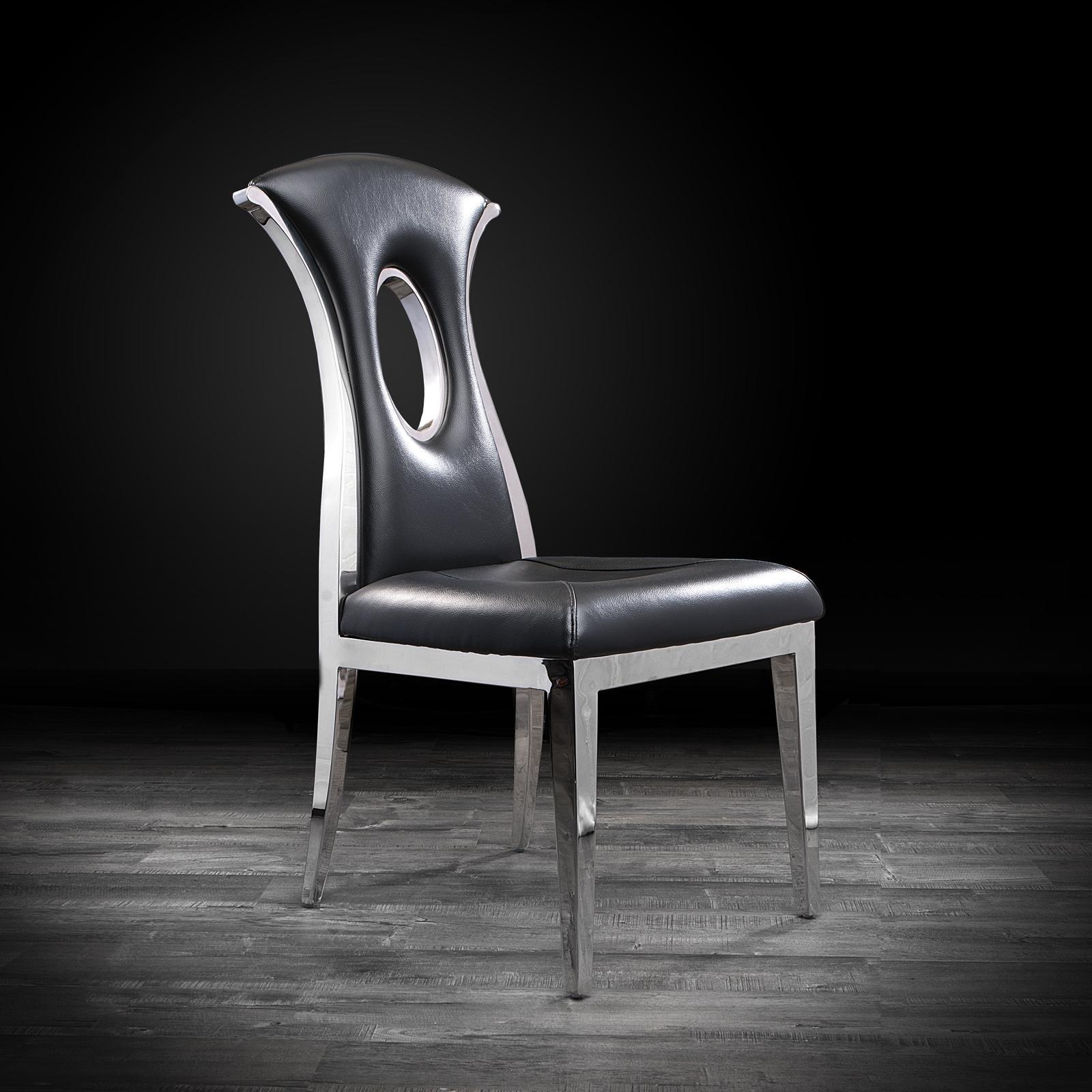 onyx black stylish dining chair