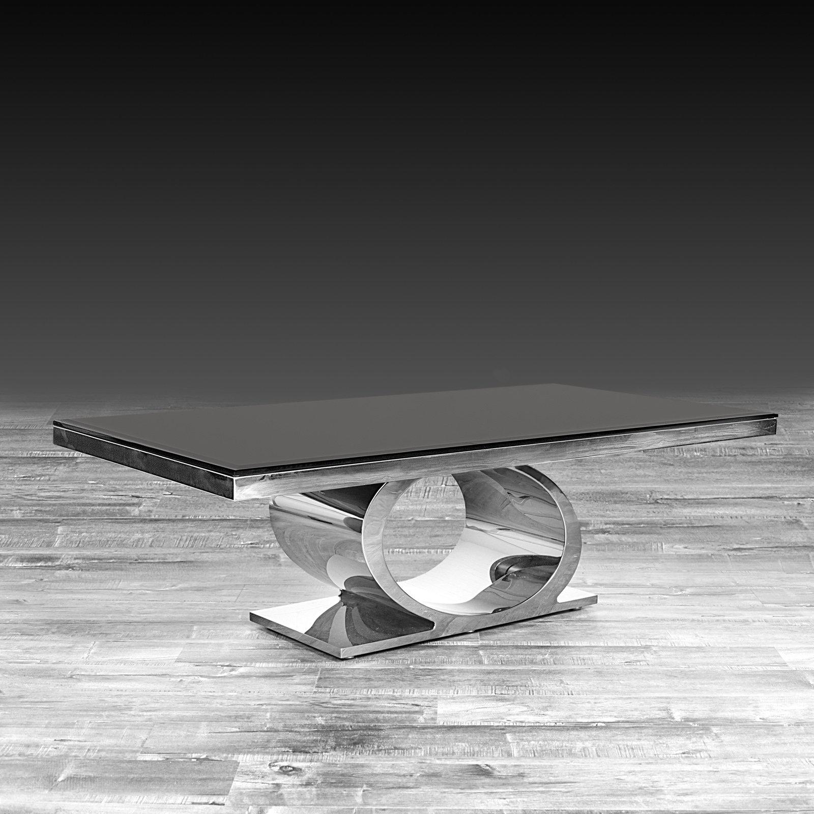 onyx glass silver stylish coffee table