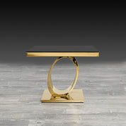 onyx glass tgss modern end table