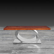 onyx maple silver modern coffee table