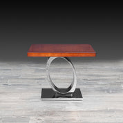 onyx maple silver modern end table