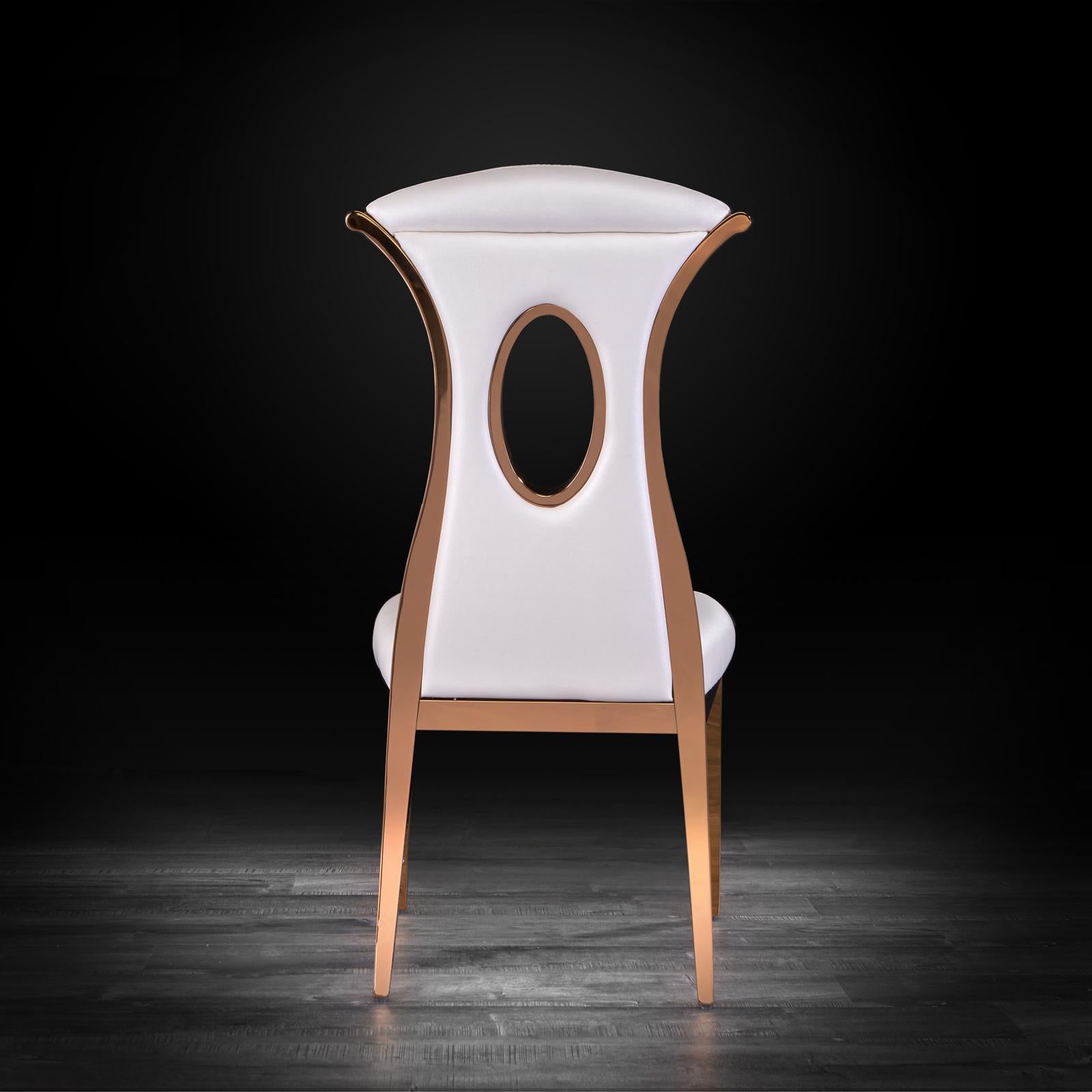 onyx oyster luxury dining chair