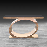 onyx rg glass modern console table