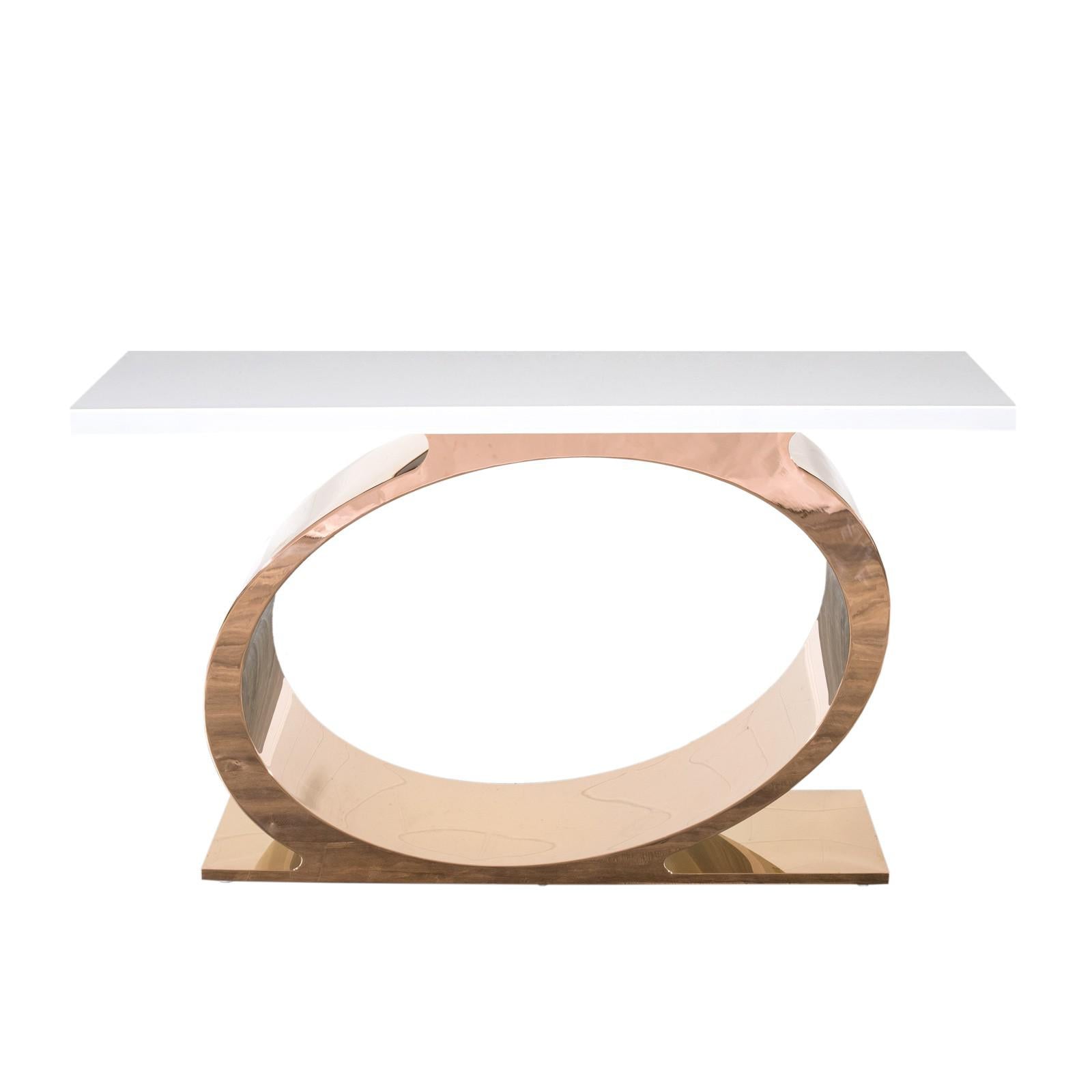 onyx rg white console table