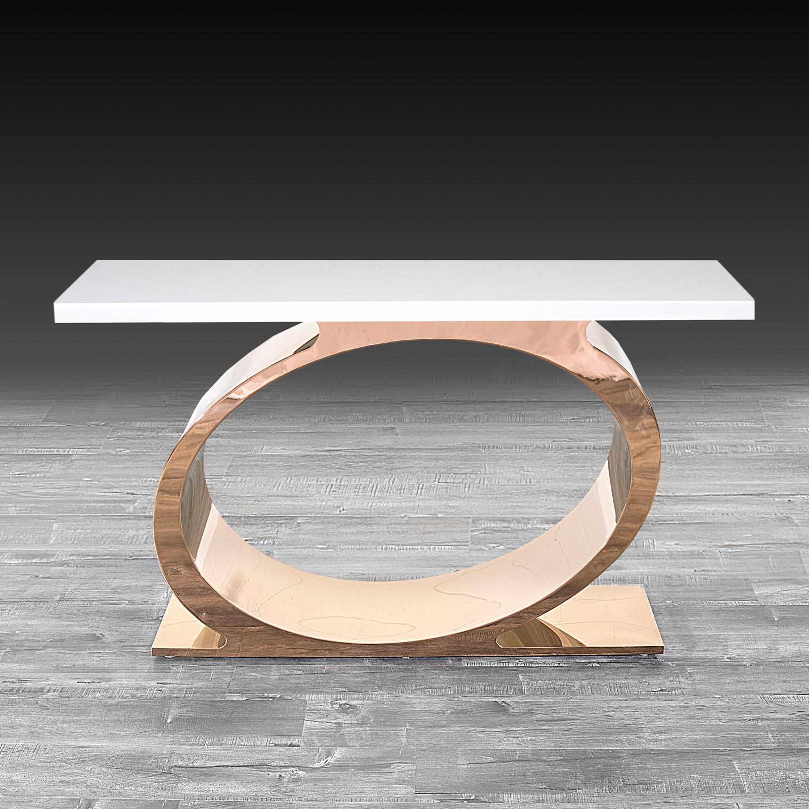 onyx rg white modern console table