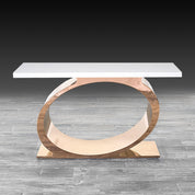 onyx rg white modern console table