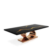 Onyx Rose Gold Black Mountain Top Small Dining Table