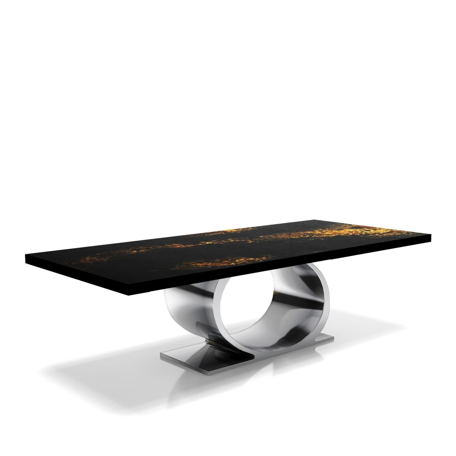 onyx silver black art small coffee table