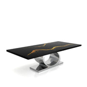 Onyx Silver Black Mountain Top Small Dining Table