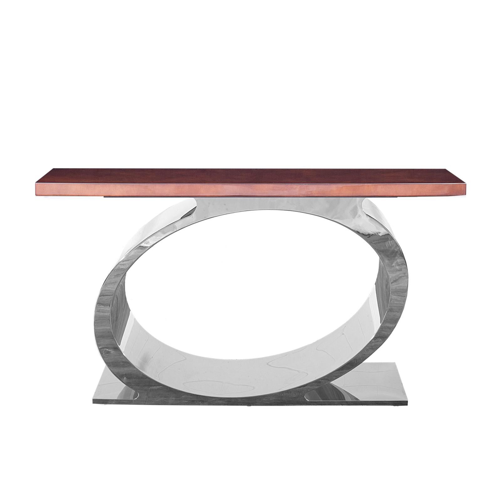 onyx silver maple console table