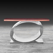 onyx silver maple modern console table