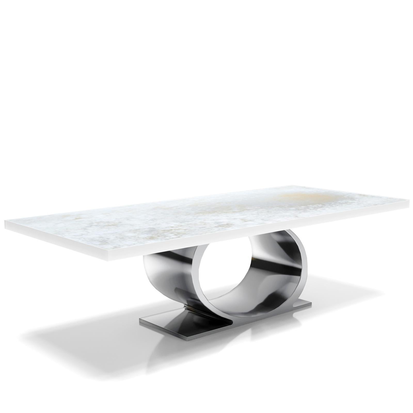 onyx silver white art large coffee table