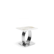 onyx silver white art large end table