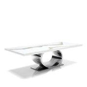 onyx silver white mountain small coffee table