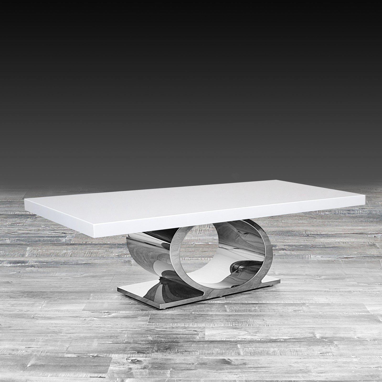 onyx white silver stylish coffee table