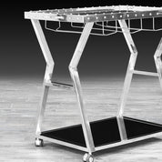 oslo silver luxury bar cart