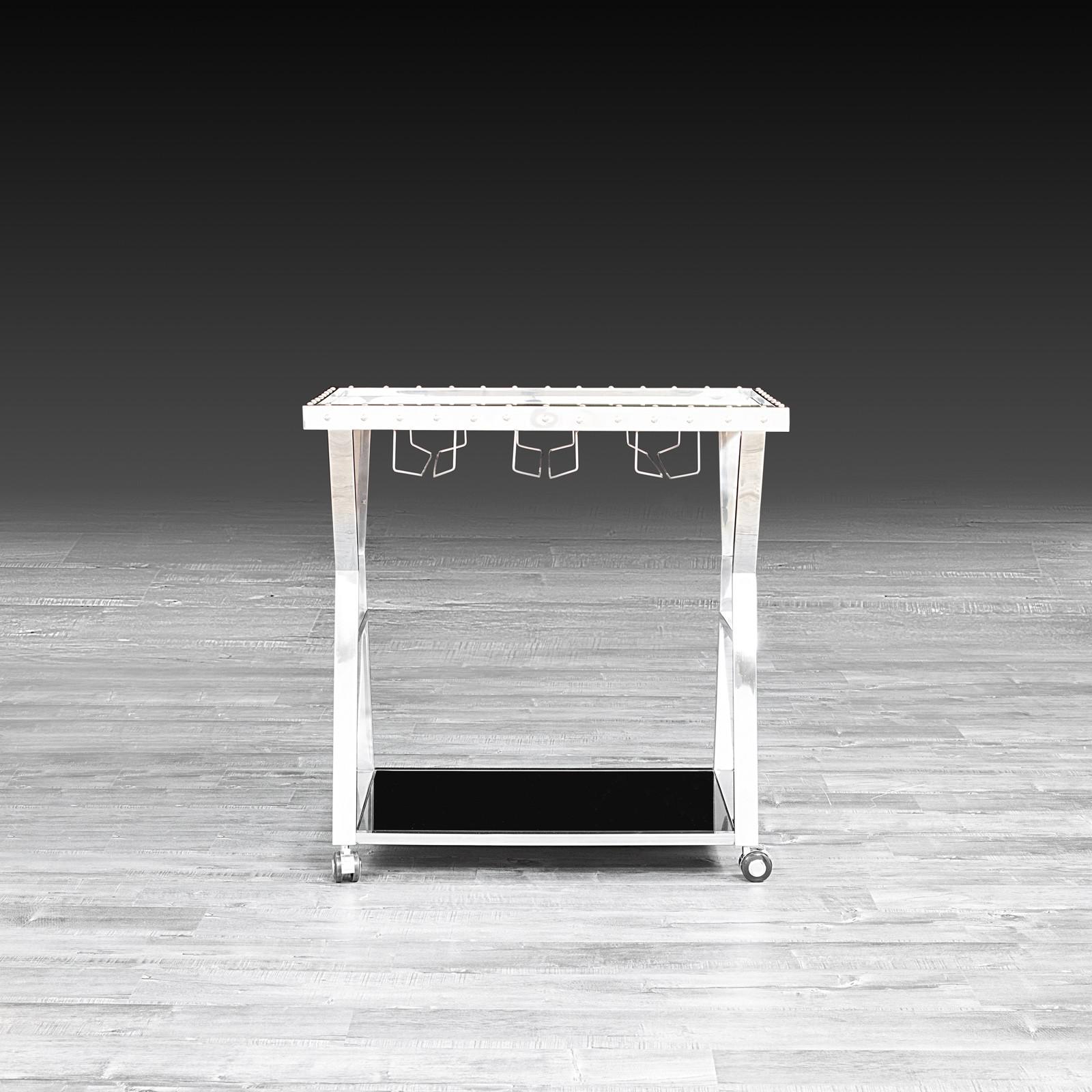 oslo silver stylish bar cart