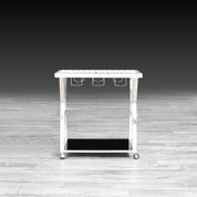 oslo silver stylish bar cart