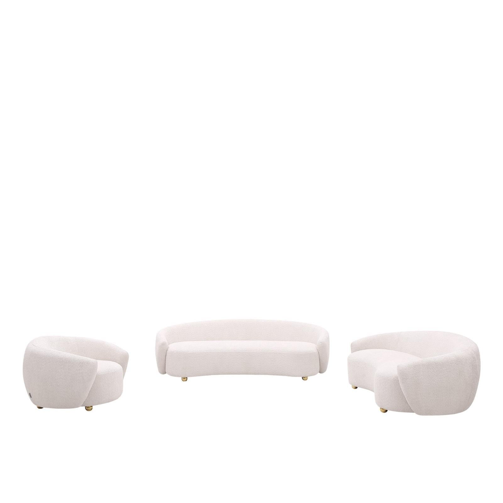 primo white modern 9 sofa set