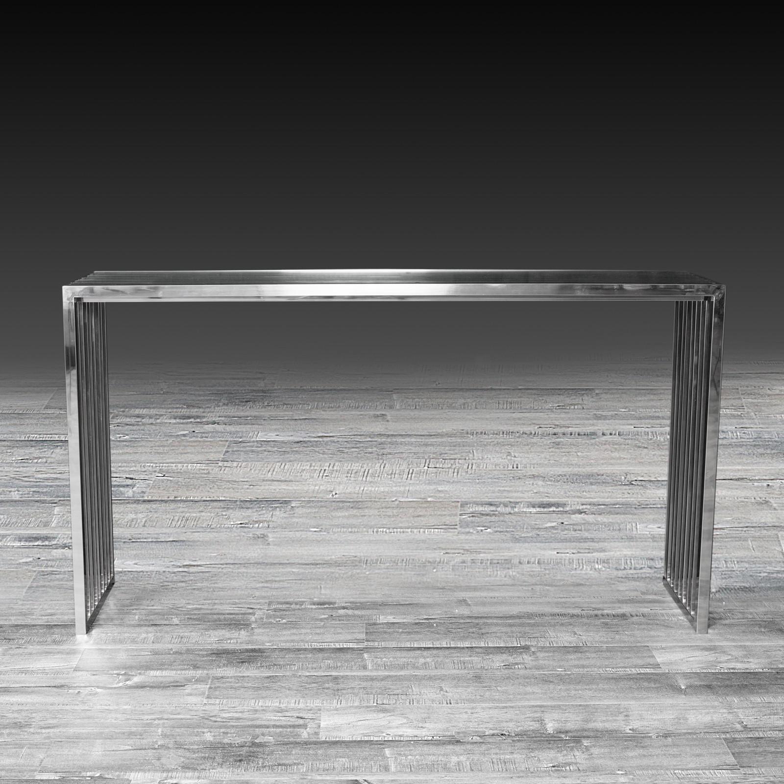 prisco silver modern console table