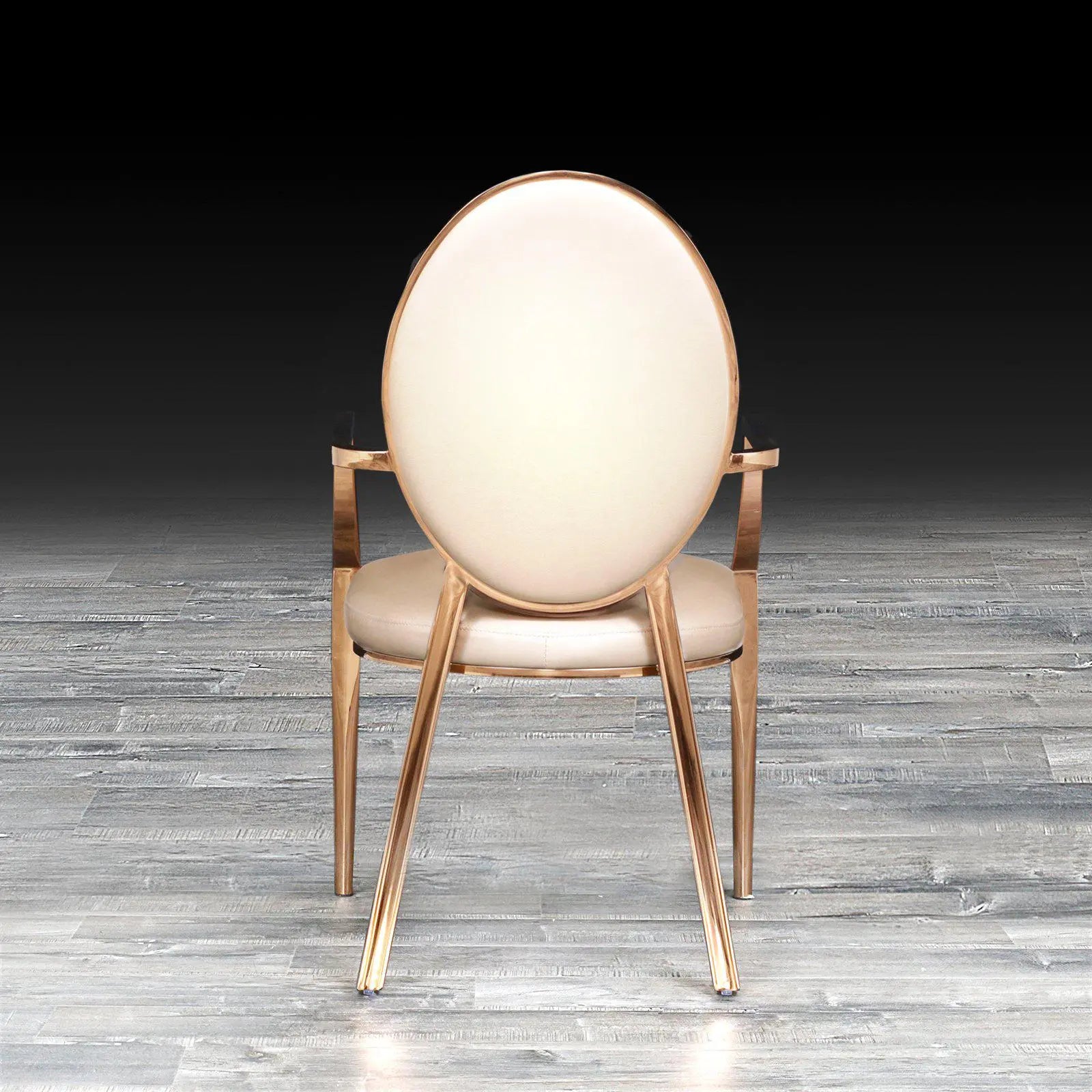 regina arm beige leather luxury dining chair