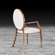 regina arm beige velvet arm la dining chair