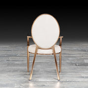 regina arm beige velvet arm luxury dining chair