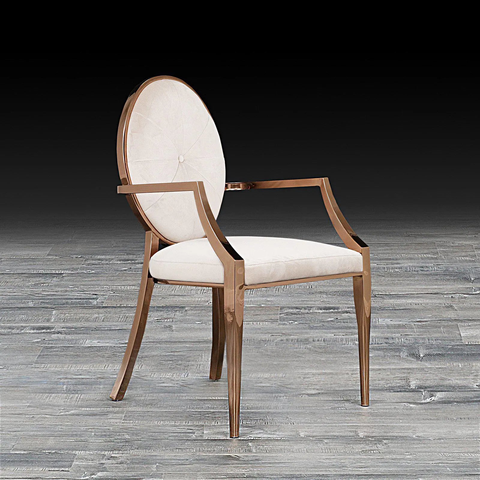 regina arm beige velvet arm stylish dining chair