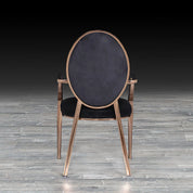 regina arm black luxury dining chair