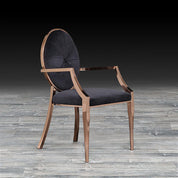 regina arm black stylish dining chair