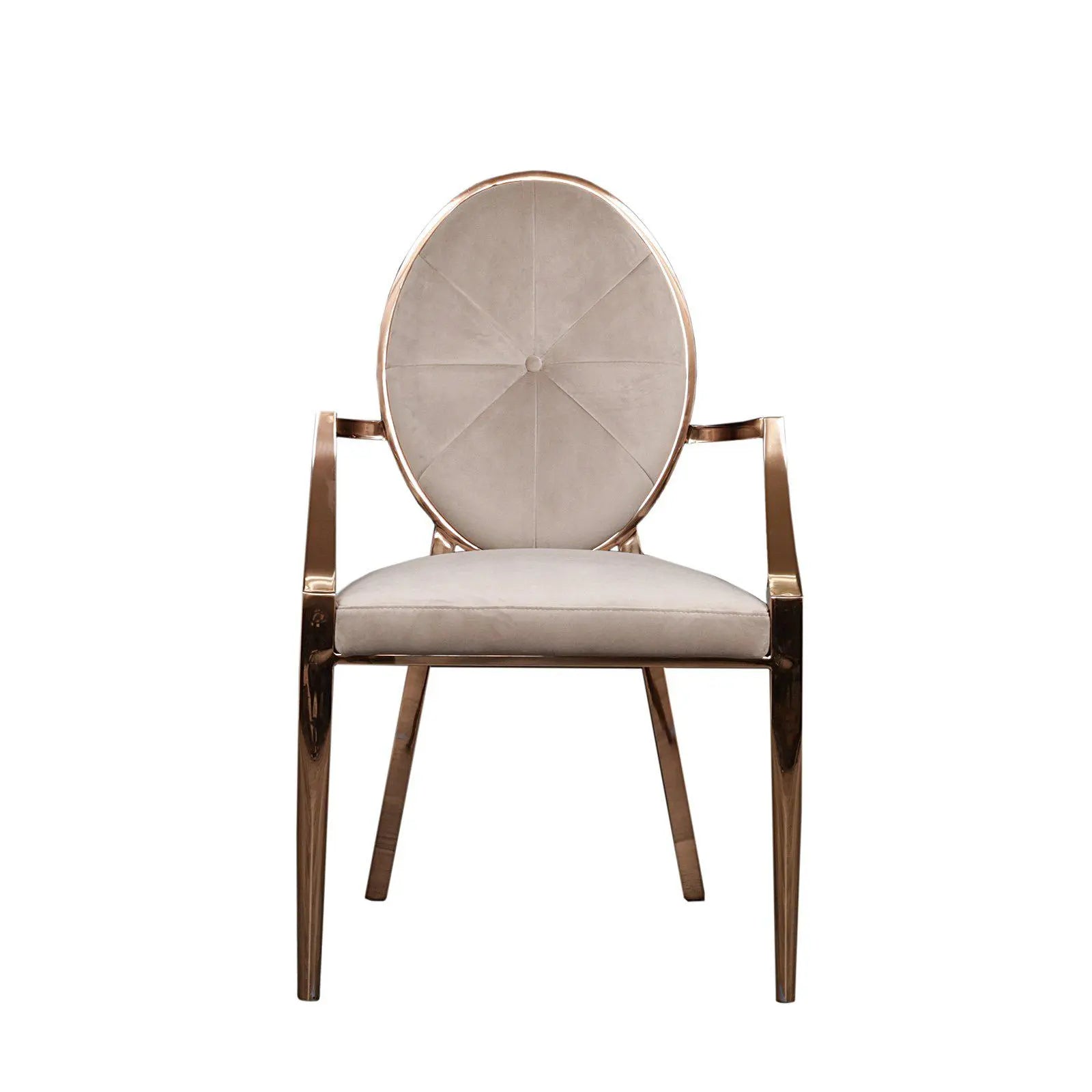 regina arm taupe dining chair