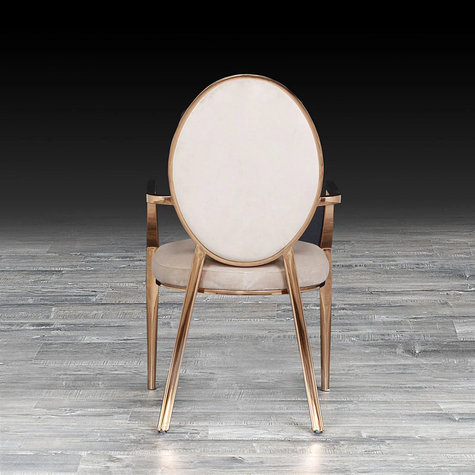 regina arm taupe luxury dining chair