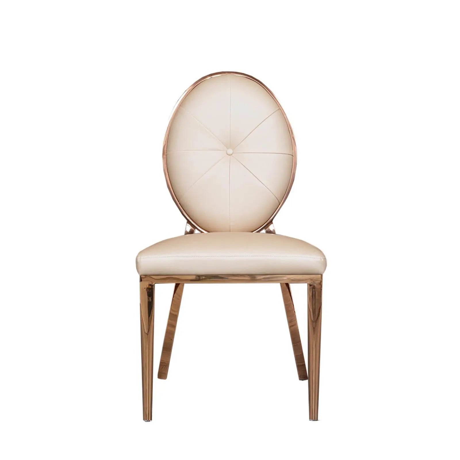 regina beige leather dining chair