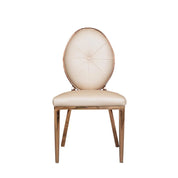 regina beige leather dining chair