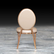 regina beige leather luxury dining chair