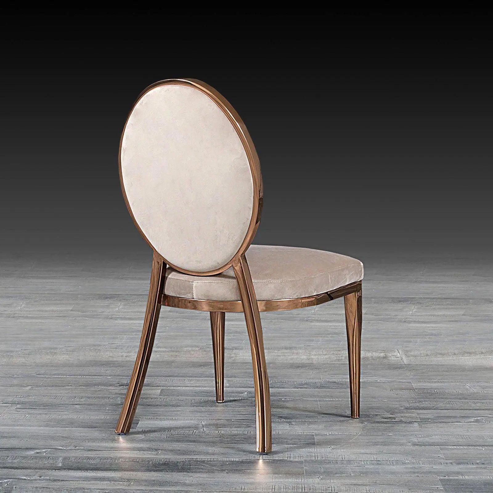 regina beige velvet la dining chair