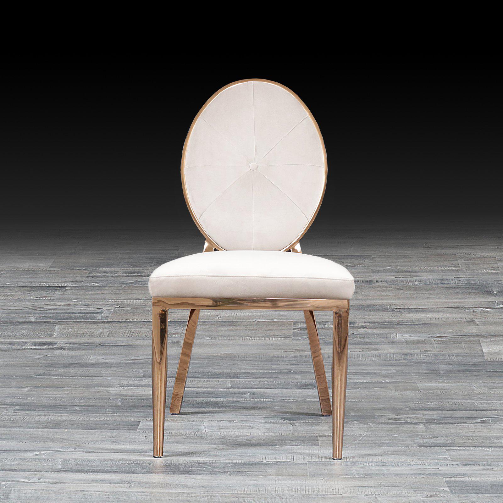 regina beige velvet modern dining chair