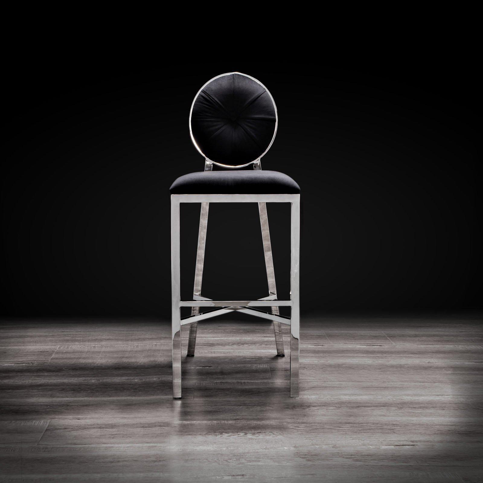 regina black modern bar stool