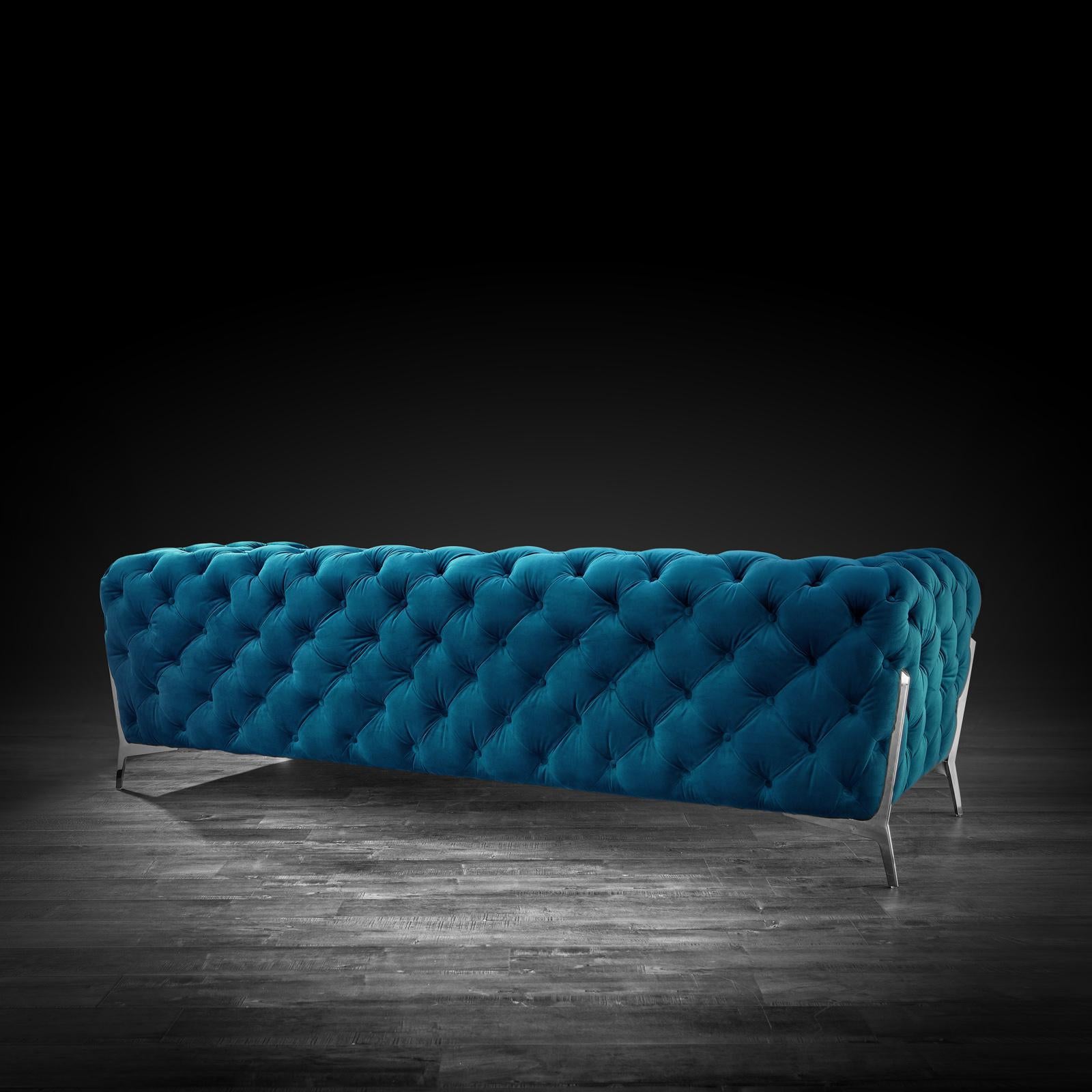 regina blue 4 sofa set